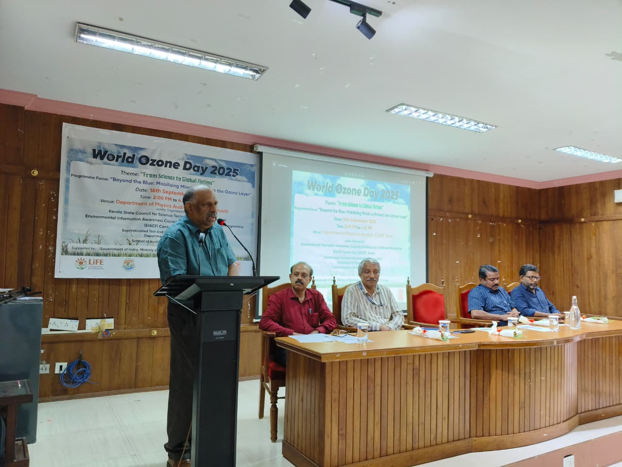 World Ozone Day Celebration 2025 Jointly organised by KSCSTE, EIACP Kerala, Sophisticated Test & Instrumentation Centre (STIC) and Department of Physics & School of Enviromental Studies, CUSAT at CUSAT, Kochi on 16.09.2025